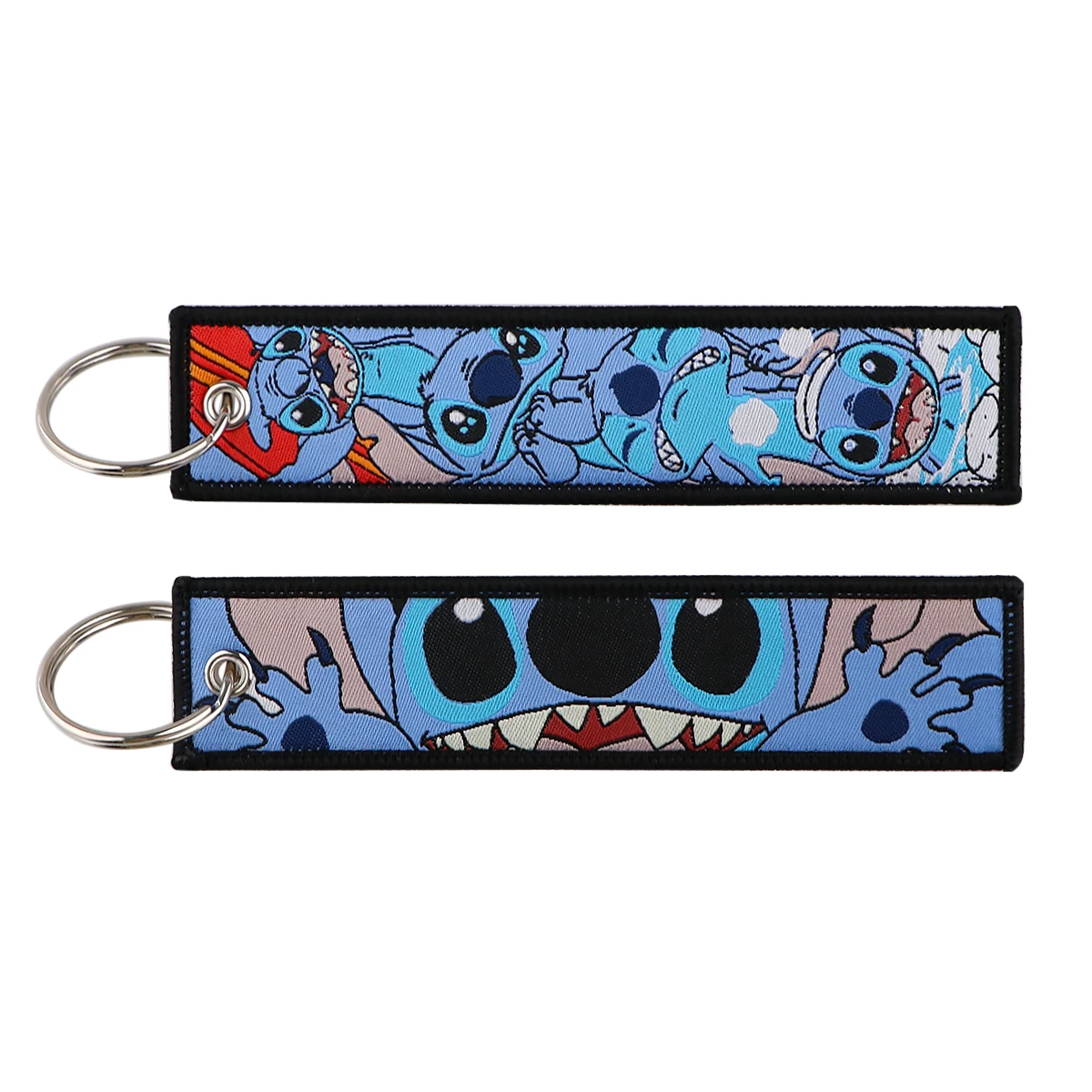 Cute Stitch Keychains Key Tag Blue Alien Keyrings for Car Keys Bags Women Men Kids Accessories Gift Chaveiro Liavero Jewelry images - 6