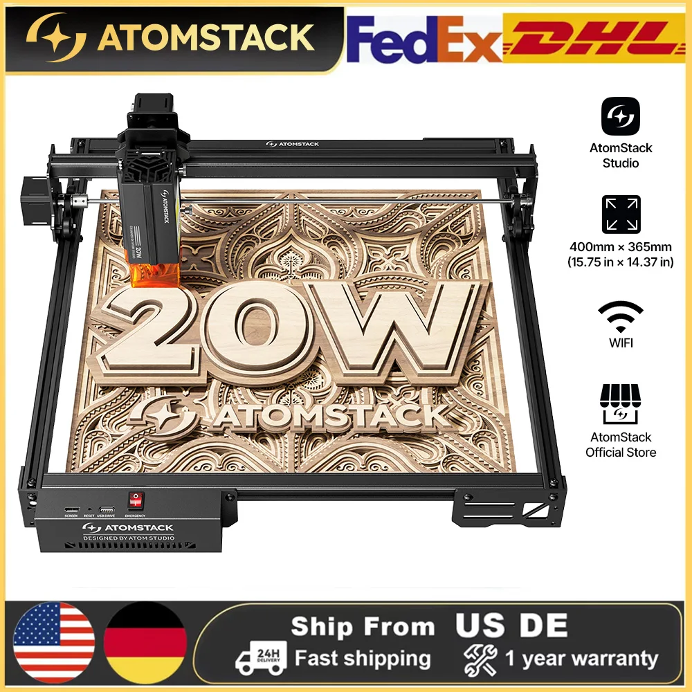 20W Lasergravierer A20 PRO V2 Laserschneider für personalisierte Geschenke Neu