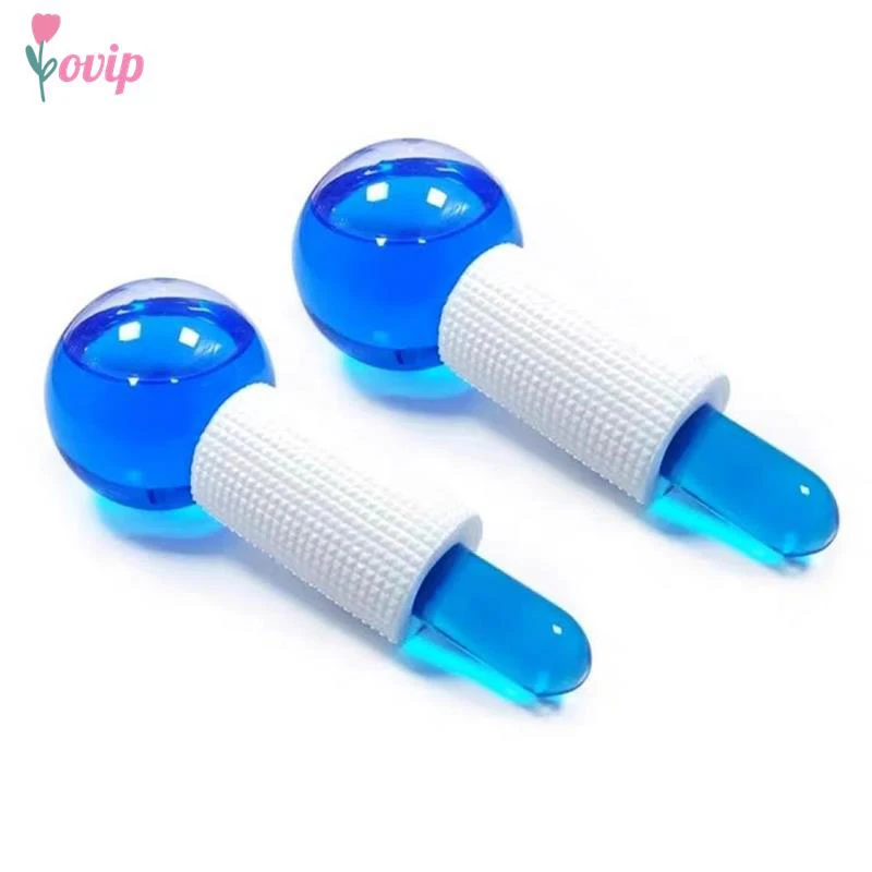 Crystal Face Roller Ball Facial Massager Ice Roller For Face Magic Cold Ball For Eye Massage Beauty Ice Hockey Energy Skin Care facial massager facial beauty instrument eye massager