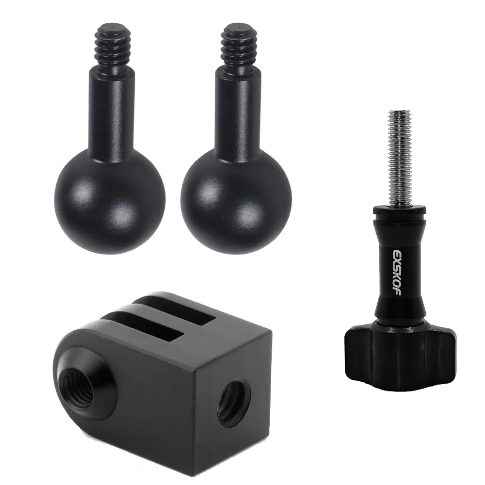 알루미늄 2CM 볼 헤드 마운트 1/4-20 나사형 메탈 어댑터 고프로 SJCAM 인스타360 아카소 DJI 오스모 액션 카메라 액세서리