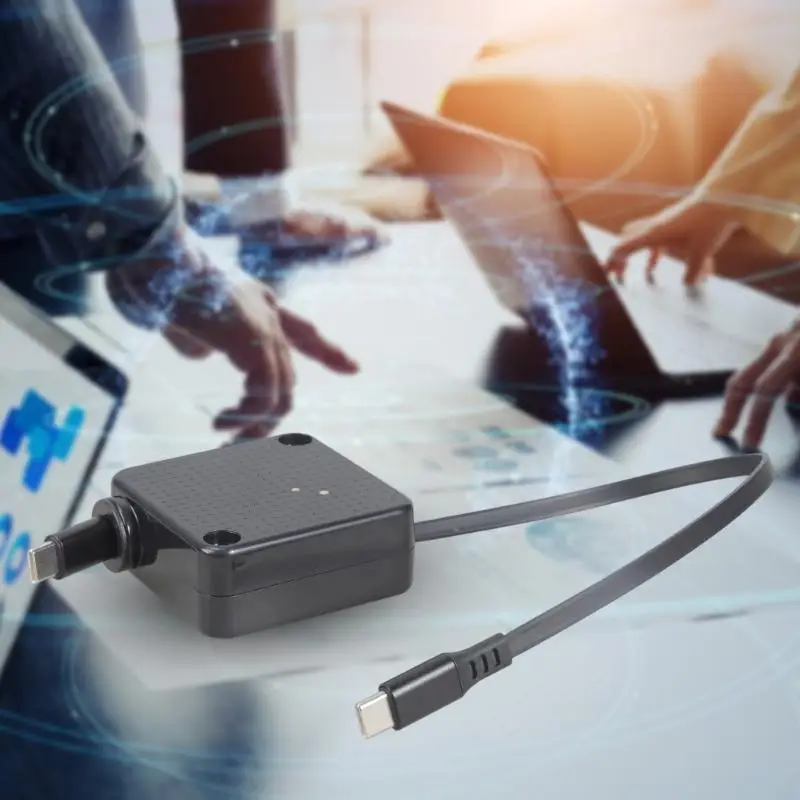 110cm PD100W 480mbps USB C 남성-남성 고속 충전 데이터 케이블 신축성 있는 타입-C 케이블 충전 및 데이터 동기화 코드