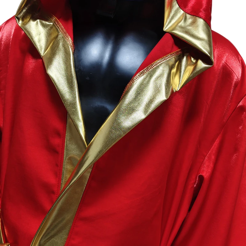 Boxing Robes Men Women Fighter Belted Hooded Kickboxing Boxing Gowns Cloak Blue Black Red Martial Arts Muay Thai Workout Clothes