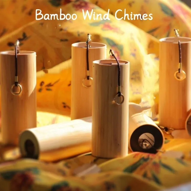 Bamboo Wind Chimes Wind Chimes C/Am/Dm/G Chord Handmade Bamboo Windchime Musical Bell Outdoor Garden Patio Home Decor Meditation Gifts bamboo wind chimes meditation chimes