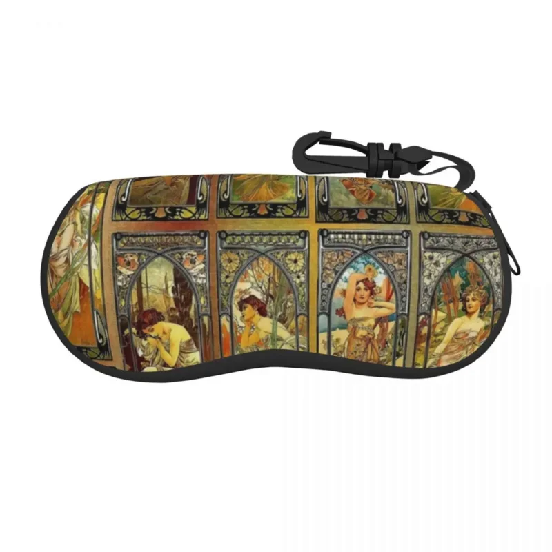 

Tarot Print Horizontal Glasses Case Nouveau Vintage Art Pocket Personalized Sunglasses Pouch Convenient Male Female Eyewear Box