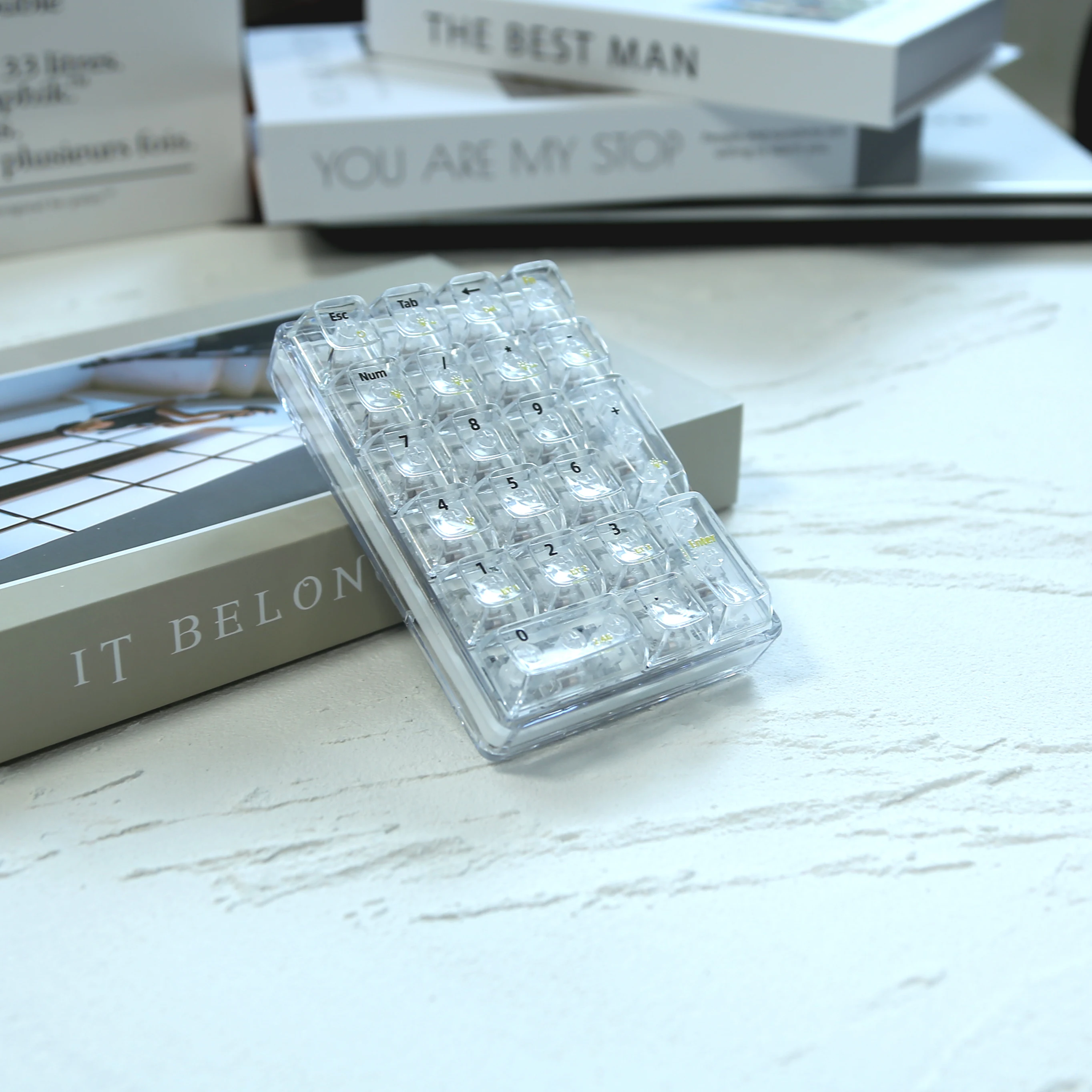 

LEOBOG K21Hot-swappable Mechanical Customized keyboard Number Pad Wireless Bluetooth wired Transparent External Numeric Keypad