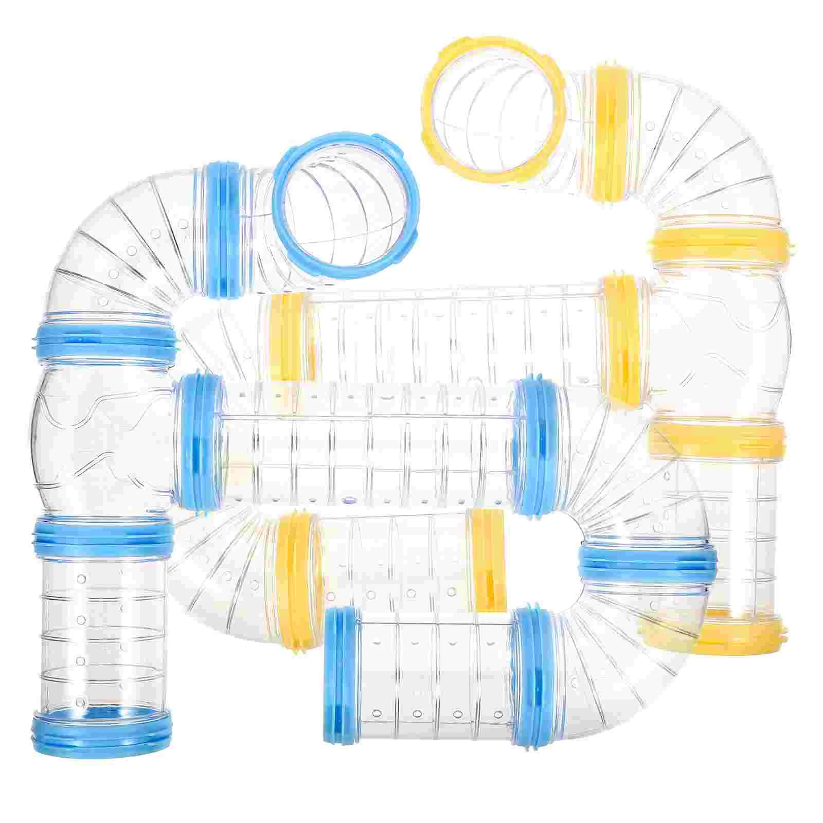 2 Sets Hamster Tube Kit Toy Pipe DIY Connector Guinea Accessories Cage Pet Supplies Plastic Sweat Suit pet hamster toys