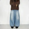 Street Popular Vintage Washed Straight Jeans Men New Harajuku Casual Hip Hop Mopping Wide Leg Pants Unisex Loose Denim Trousers 4