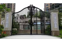 Custom High Quality Main Gate Color Door Iron Gate Design Wrought Iron Gate Iron Gates 2