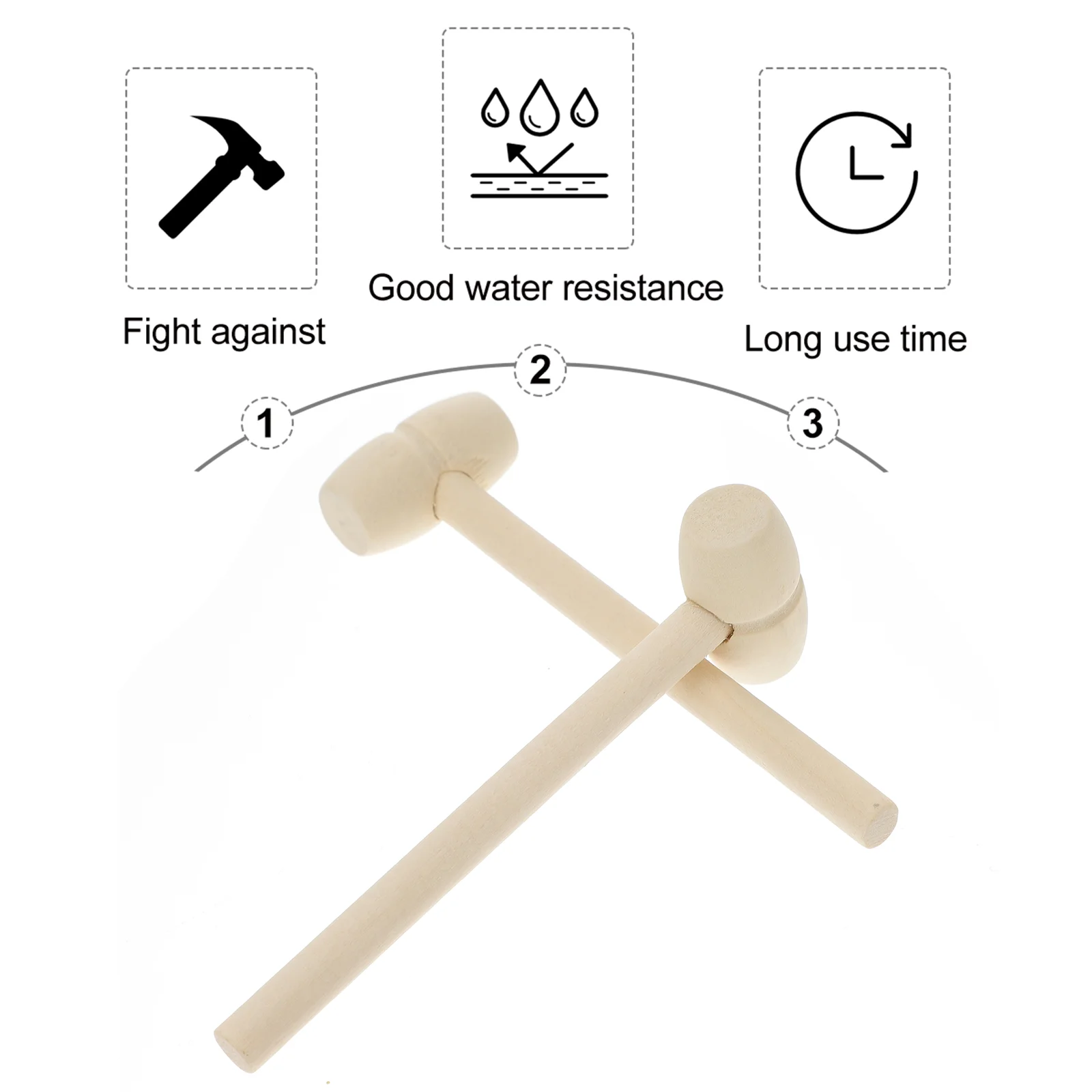 Wooden Hammer 36 Pcs Chocolate Hammer Wooden Mallet Chocolate Craft Toys Wood Mini Mallet Childrens Toys mini hammer woodworking tool wood gavel