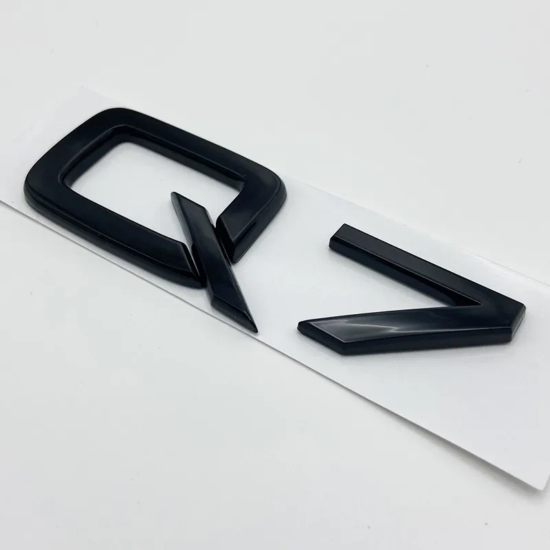 3D ABS Zahlen und Buchstaben Q2 Q3 Q4 Q5 Q6 Q7 Q8 Emblem für Audi Q-Serie Auto Kotflügel Kofferraum Heck Logo Aufkleber Schwarz Silber – Detail 15