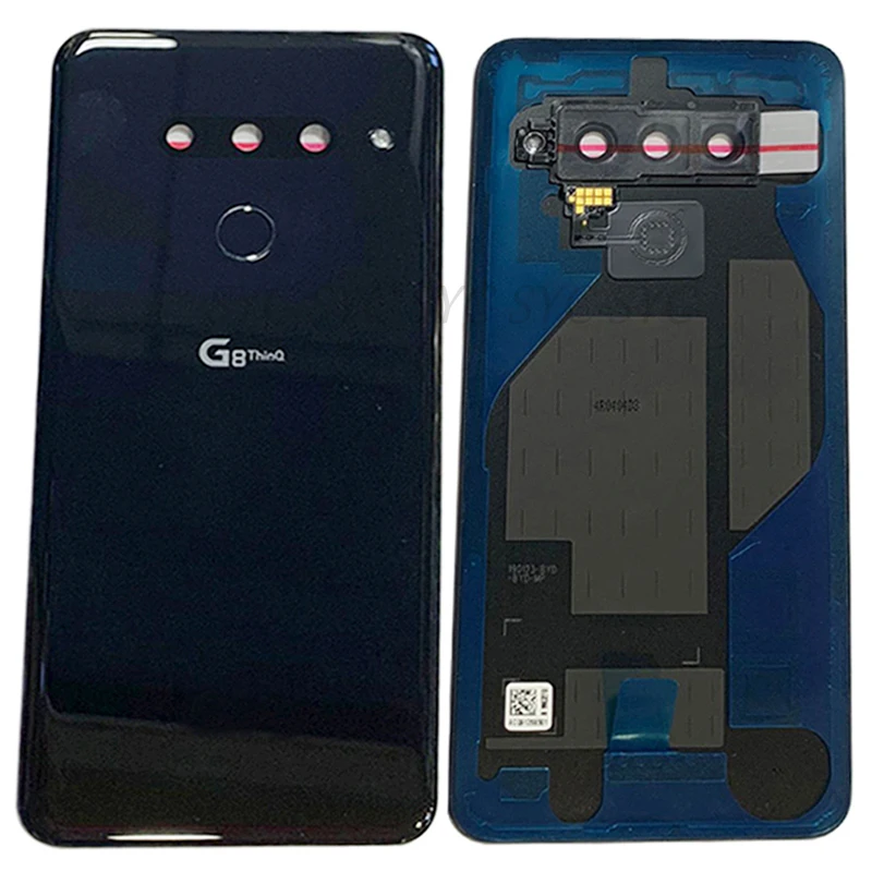 Battery Cover Rear Door Housing For LG G8 ThinQ Korean Version Back Cover with Logo Fingerprint Flex Repair Parts