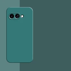 Liquid Silicone Rubber Shockproof Bumper Case, 6.3 Inch - Original Design for Pixel 9A (Black Green)
