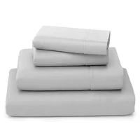100% Egyptian Cotton 4/6 Piece Bed Sheet Set Luxury Bedding Set Elastic Fitted Sheet Flat Sheets Pillowcase Silky Comfortable 1