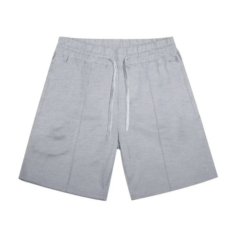 Summer Elegant Fashion Harajuku Slim Fit Ropa Hombre Loose Casual All Match Sports Shorts Solid Pockets Straight Cylinder Shorts