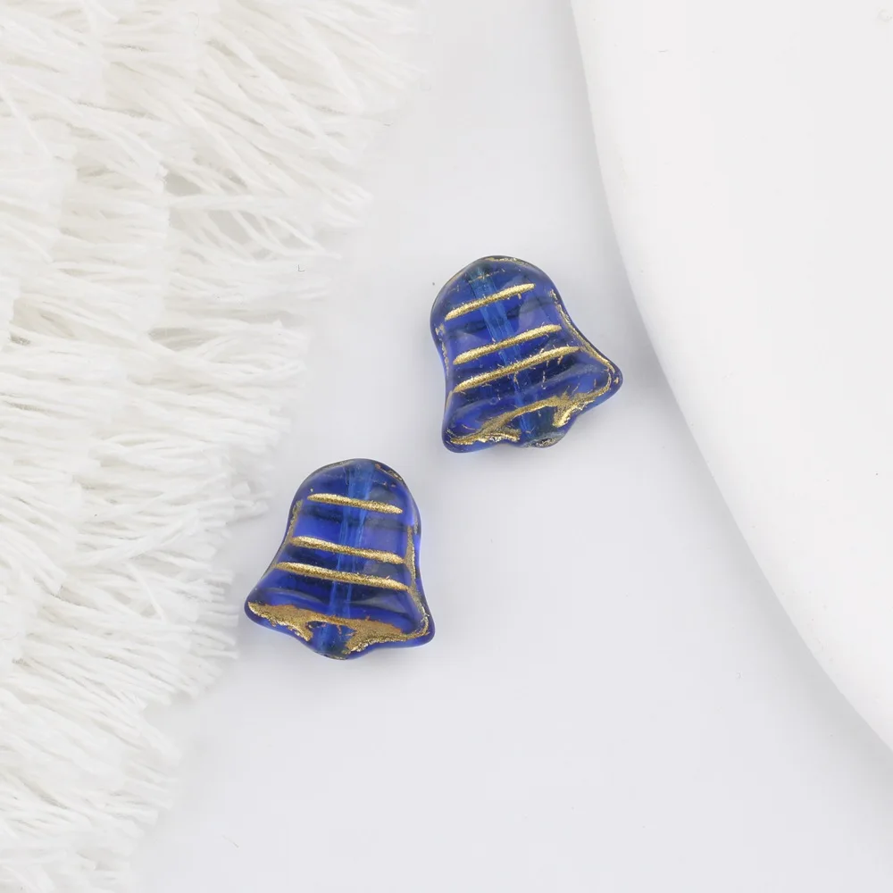 10 teile/los 12 MM Tschechische glas vintage glocke-förmigen perlen perlen Anhänger Charms für Halskette Armband Schmuck Diy Zubehör – Detail 11