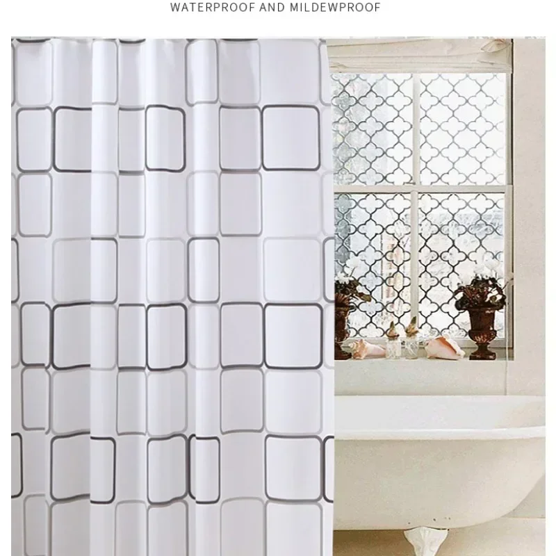 Waterproof Shower Curtain Mildew Proof Durable Bathroom Screens With Hook Modern Printed Bathtub Curtains Bathroom Accessories shower curtains