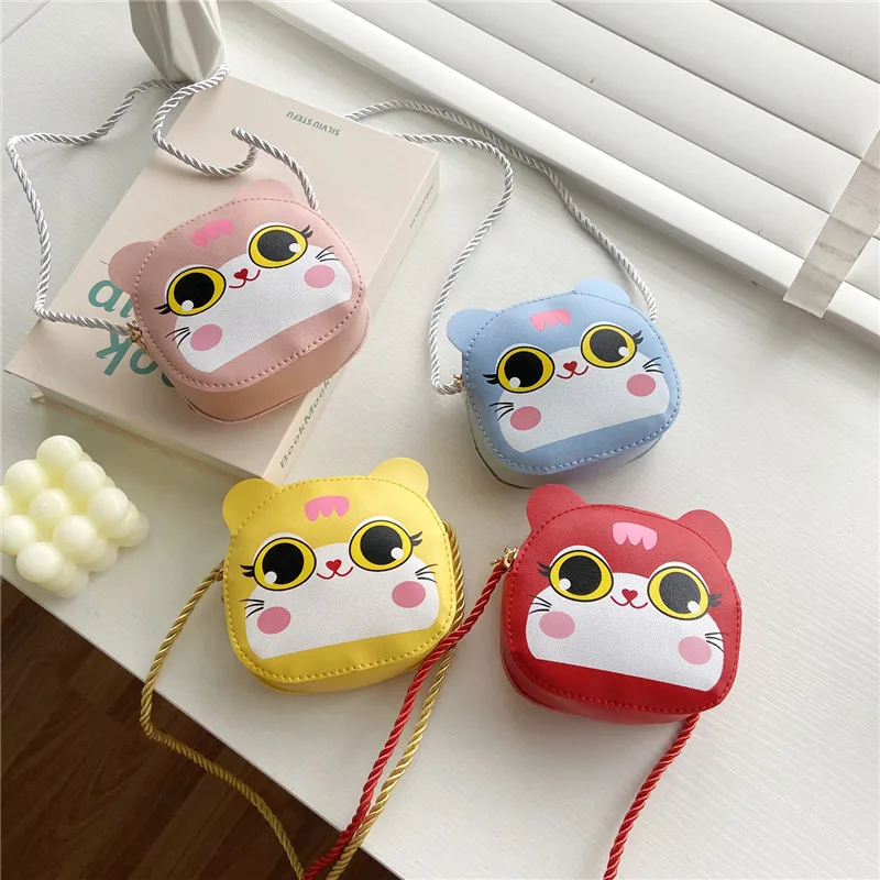 

Children's Outdoor Accessories Bag Girls' One Shoulder Zero Wallet Cartoon Kitten Shape Messenger Bag Baby Accessories Bag Props