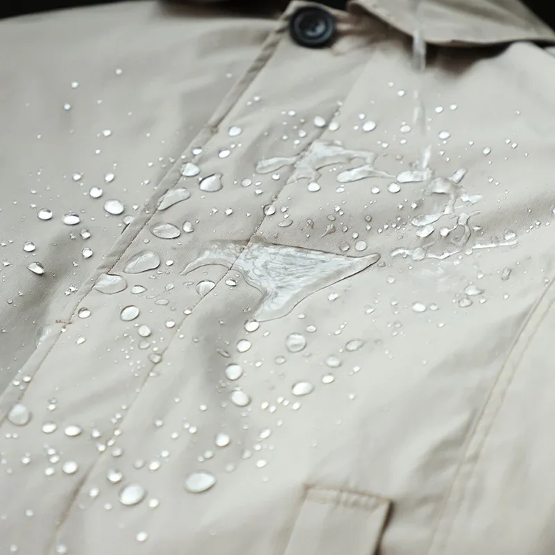 Men Clothing Waterproof and Tear-resistant Autumn Winter Japanese Style Quilted Warm Men's Mid-length Trench Coat trench coat