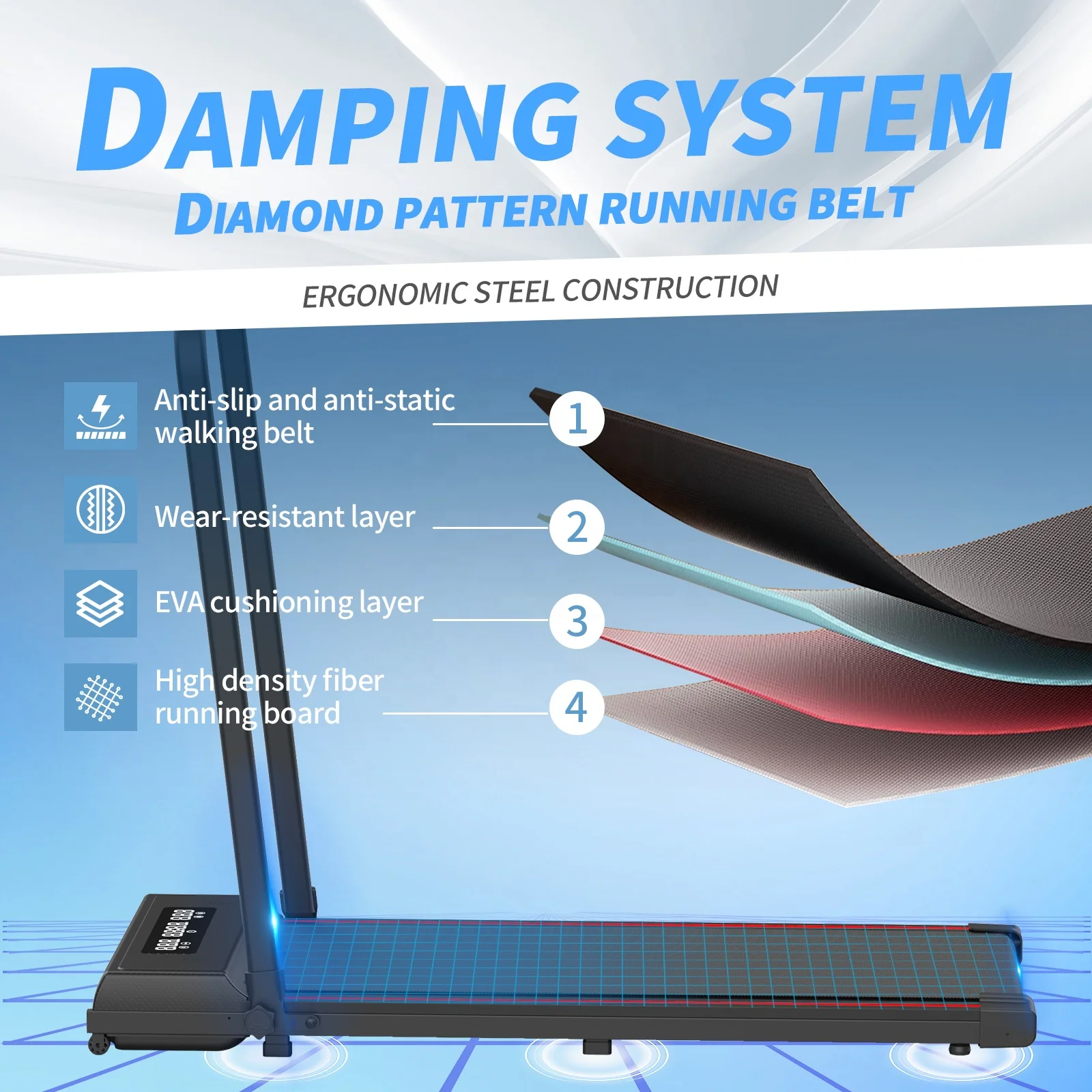 Folding Under Desk Walking Pad Treadmill 2
