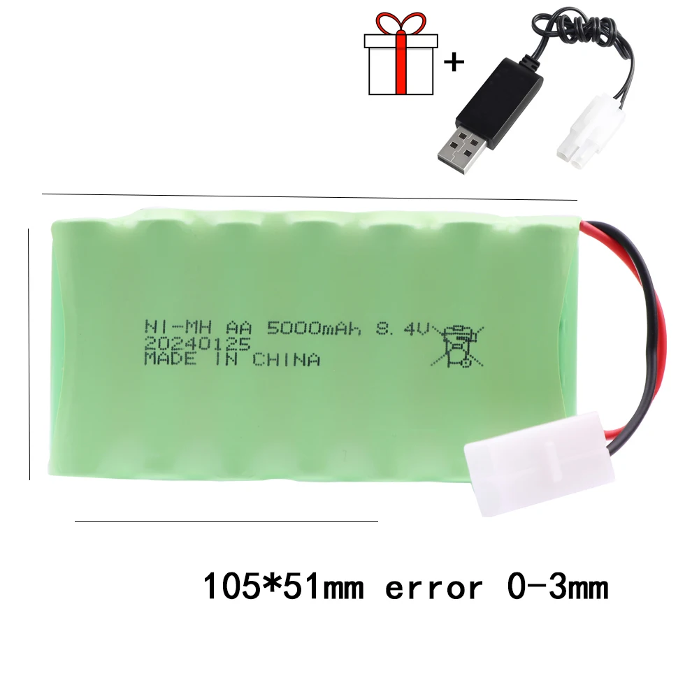 3.6V/4.8V/6V/7.2V/9.6V 5000mAh NI-MH Battery For Rc toys Cars Tanks Robots Guns Boats toys accessories high capacity AA Battery 6