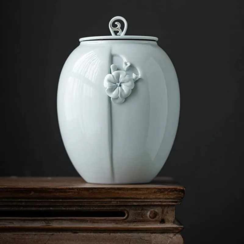 Ceramic Cremation Urns Handmade Ceramics Chinese Style Cremation Urn for Human Or Pet Ashes Cats Dogs Animals Reptiles