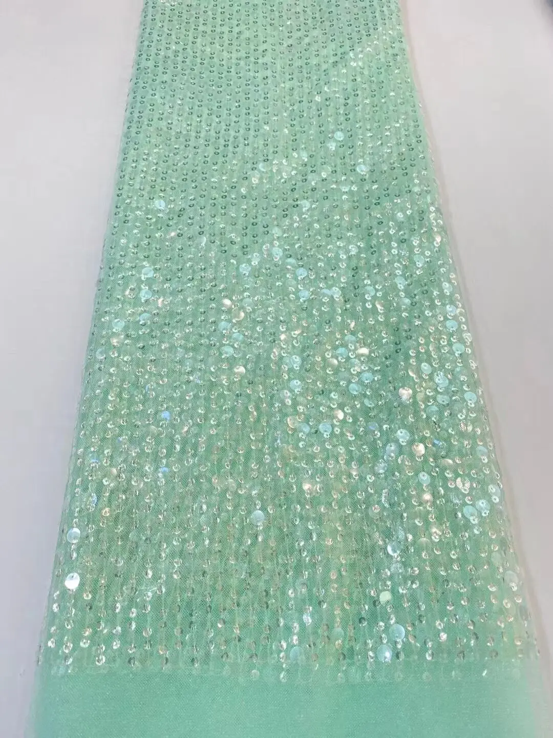 

high quality Sequins african lace fabrics ZH-1211688 new design embroidery tulle lace for Nigerian