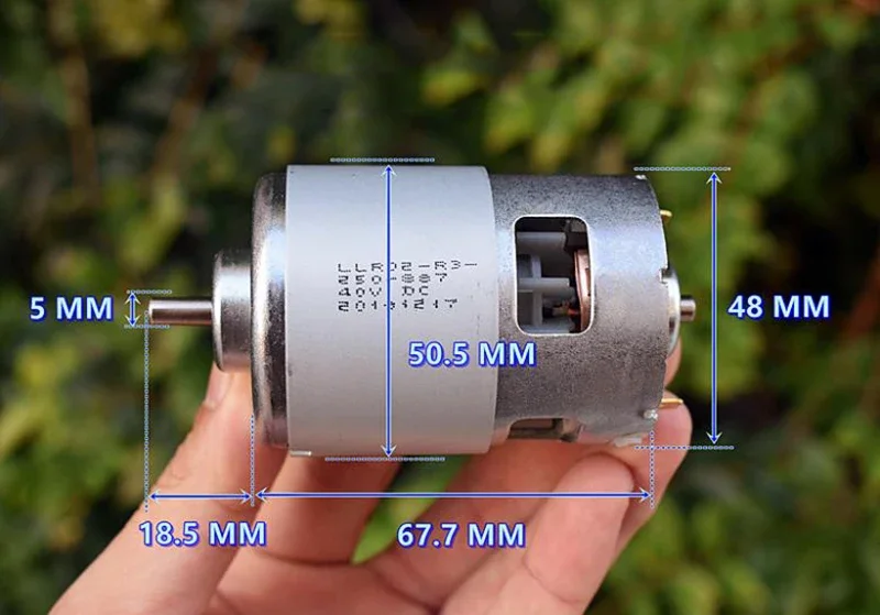 Moteur RS887 48mm DC12V 24V 36V, Couple De Puissance à Grande Vitesse, Moteur à Double Roulement à Billes Pour Outil électrique, Perceuse Et Tournevis De Scie METABO  13