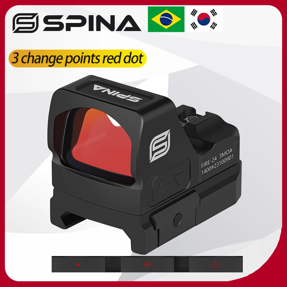 

SPINA OPTICS HD Red Dot Sight Scope Quickly Shooting Dot Riflescope 3 MOA 12ga .223 AR15 5.56 7.62x39 .308win