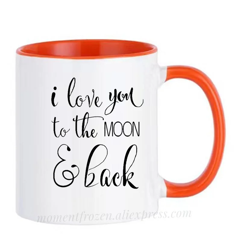 

Кружки с надписью «I Love You to The Moon and Back», чашки для мужа, чая, кофе, молочные чашки для пар, посуда для напитков, домашний декор, подарки на день Святого Валентина