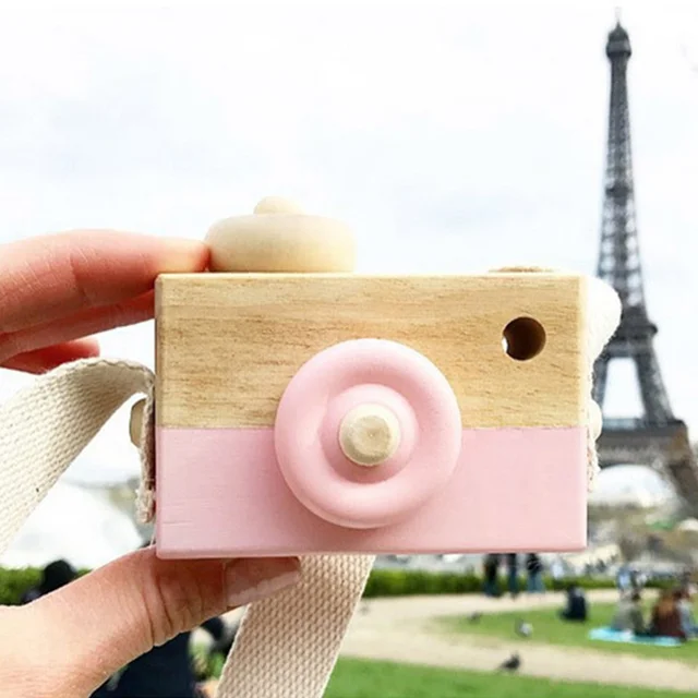 Cute Hanging Wooden Camera Toys Kids Toy Gift Room Decor Furnishing Articles Wooden Toys for Kid Birthday Gift 5
