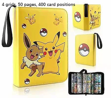 

400pcs hot Pokemon Cards Holder Album Toys for Kid Collection Album Book Playing Trading Card Game Pokemon
