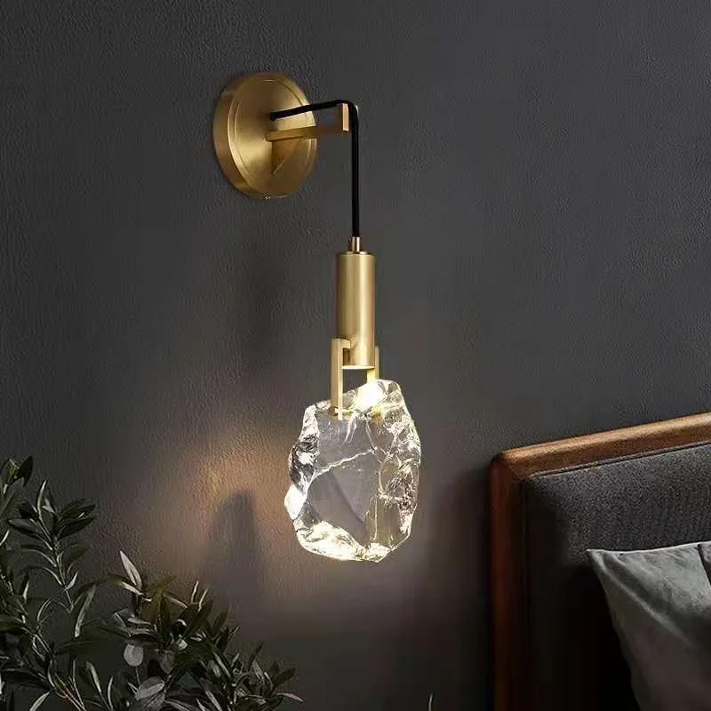 Скандинавская простая искусственная роскошная хрустальная Подвесная лампа для спальни, прикроватная лампа, креативная Подвесная лампа для барного стола