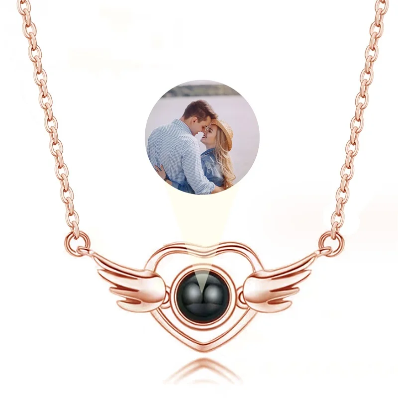 Collana con foto di proiezione personalizzata Collana con ciondolo creativo con foto di personalà personalizzata per regalo commemorativo per donne e uomini  36