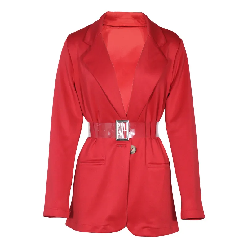Spring Blazers with Big Sashes Solid Colors Long Sleeve Fashion Suits Women 2023 Spring Autumn Office Lady Elegant Work Blazer