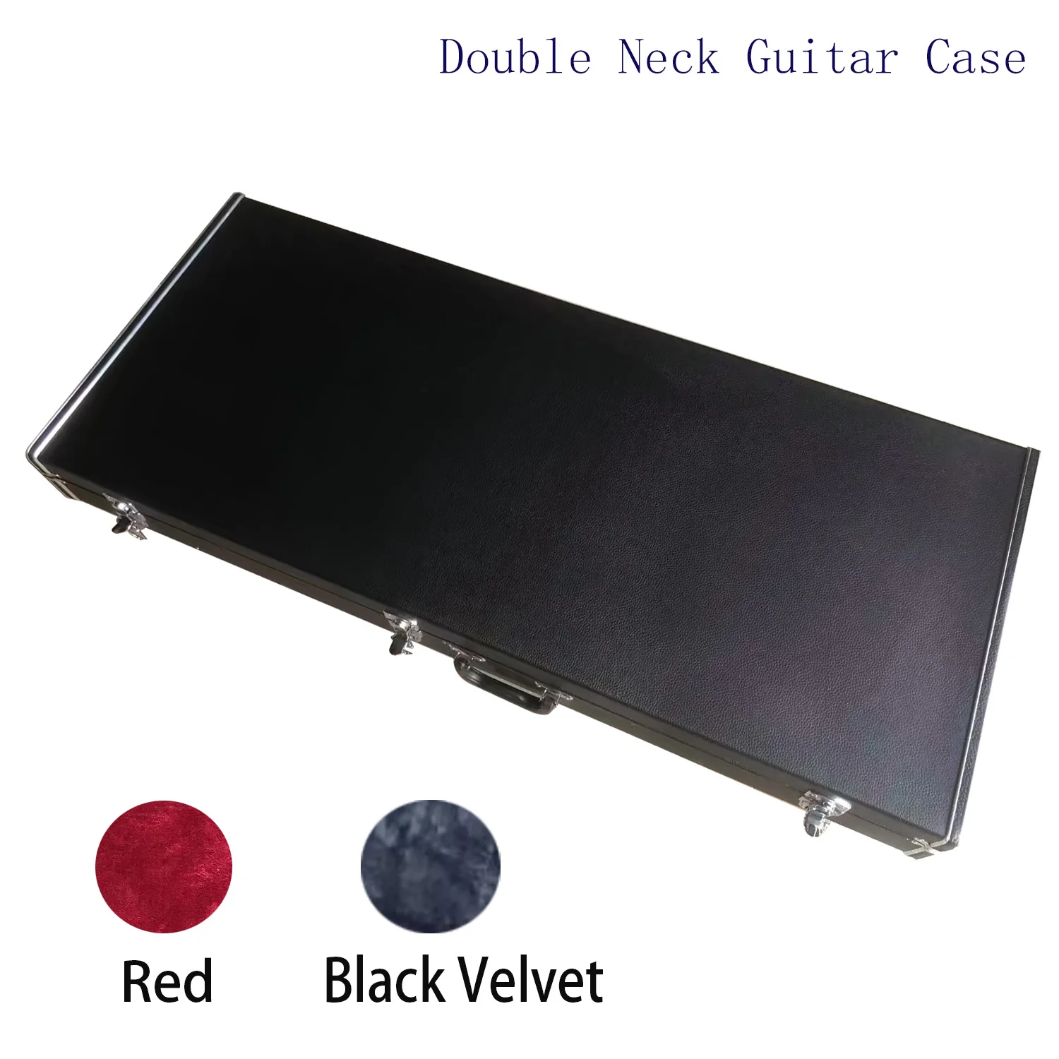 CustomDoubleNeckGuitarCaseRectangleShapedGuitarHardShellCase