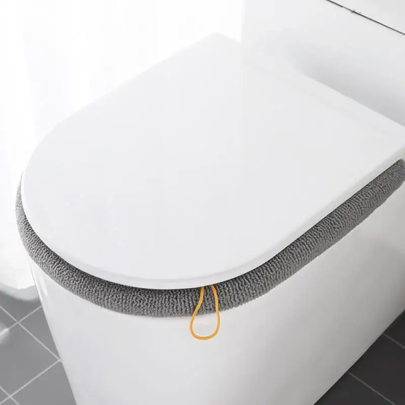 Toilet Seat Cover Mat Pad Cushion Bathroom Toilet Warmer Accessories with Handle