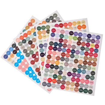 다이아몬드 페인팅 색상 번호 스티커, 447 DMC 라벨 스티커 보관함, 다이아몬드 페인팅 액세서리, 모자이크 병 도구