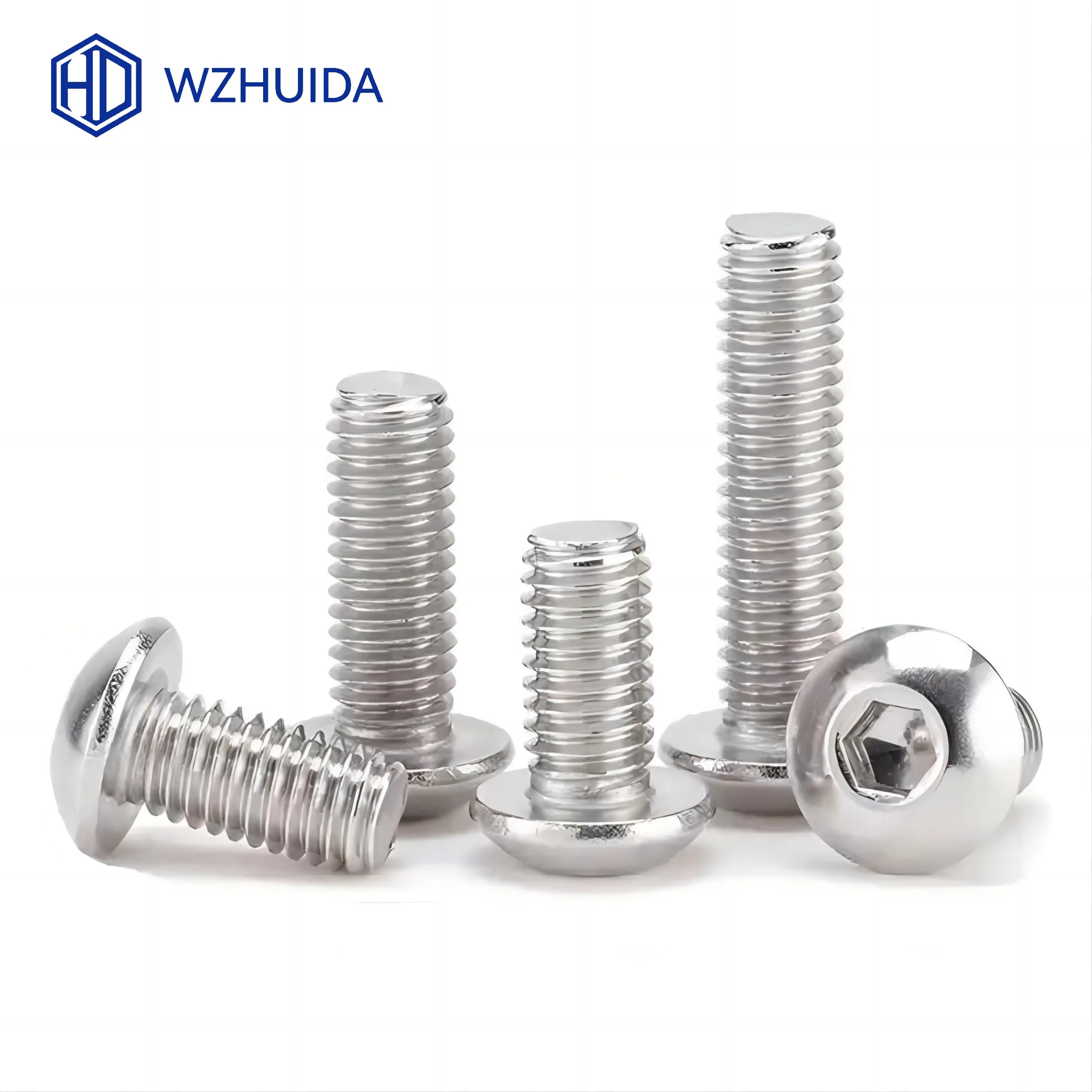 Tornillos de cabeza de botón hexagonal de acero inoxidable, 5-50 piezas, M2, M3, M4, M5, M8, M10, ISO7380