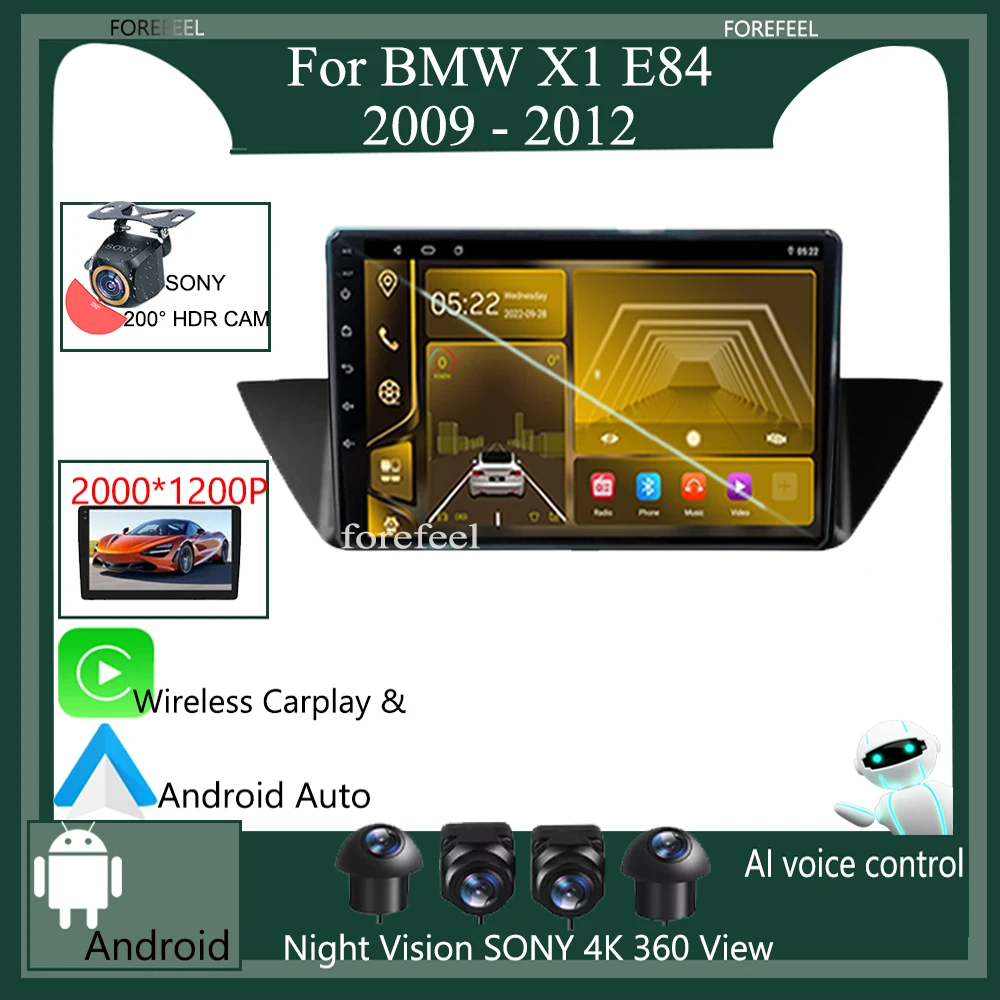 

Car DVD Android For BMW X1 E84 2009 - 2012 Auto Wireless Carplay Radio Multimedia Touch QLED Screen Player GPS Video DSP IPS BT