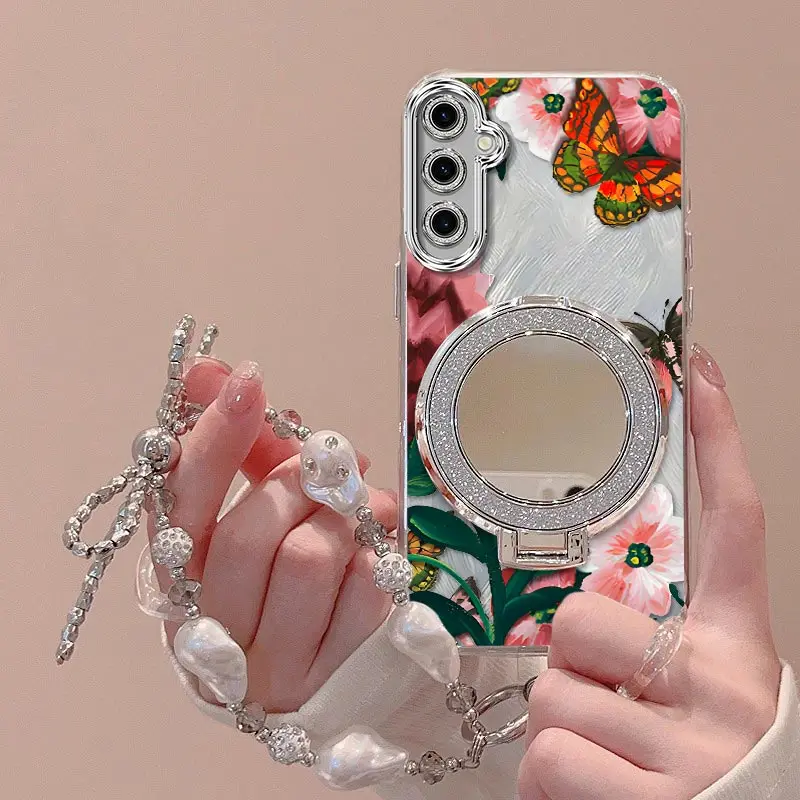 Vivid Flowers Bracelet Holder Phone Case Cover