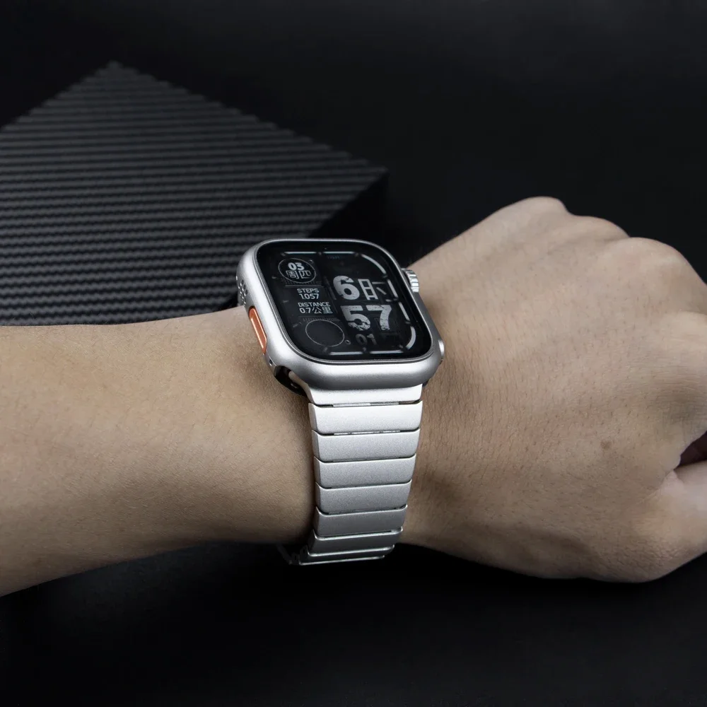 Stainless Steel Metal Strap for Apple Watch - Elegant Bracelet Design