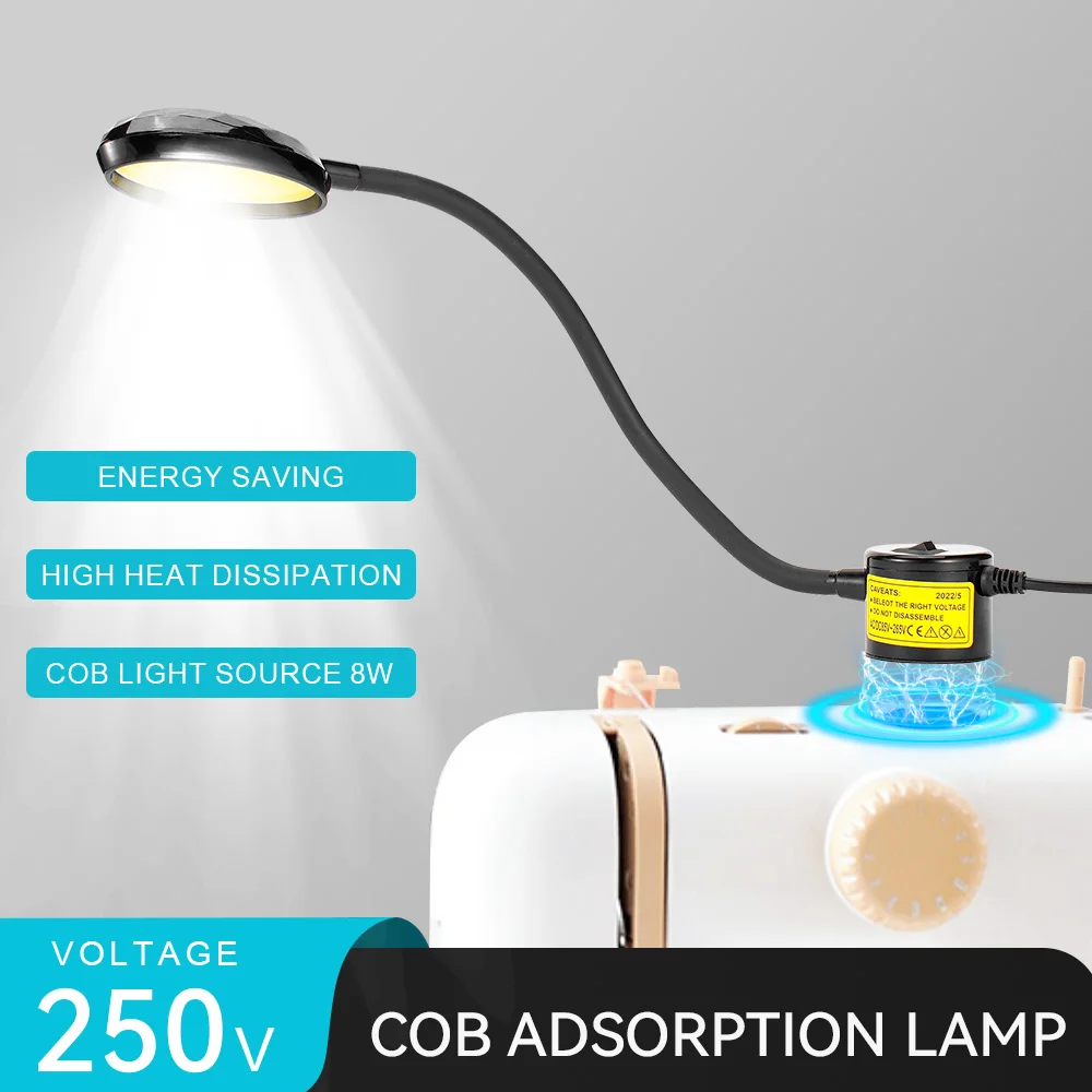Штепсельная швейная машина стандарта ЕС/США, гибкая рабочая лампа высокой яркости с магнитным основанием для верстака, токарного станка, дрели, 6 Вт/8 Вт Штепсельная швейная машина стандарта ЕС/США, гибкая рабочая лампа высокой яркости с магнитным основанием для верстака, токарного станка, дрели, 6 Вт/8 Вт