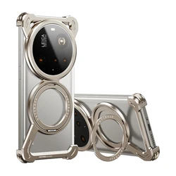 Eary 360° Rotation Magnetic Stand Phone Case with Shockproof Protector Cover - Xiaomi 15 (Titanium)