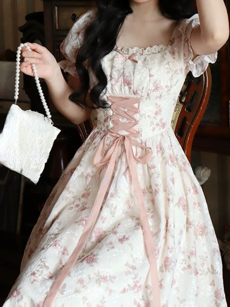 ★as''on★FLORA LACE PUFF DRESS / BROWN★正規品/韓国送料込 FLORA LACE PUFF DRESS / BROWN - 애즈온