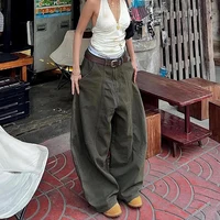 Women GreenY2k Baggy Jeans Harajuku 90s Vintage Bent Knife Denim Trousers Japanese 2000s Style Jeans Pants Oversize Clothes - Image 2