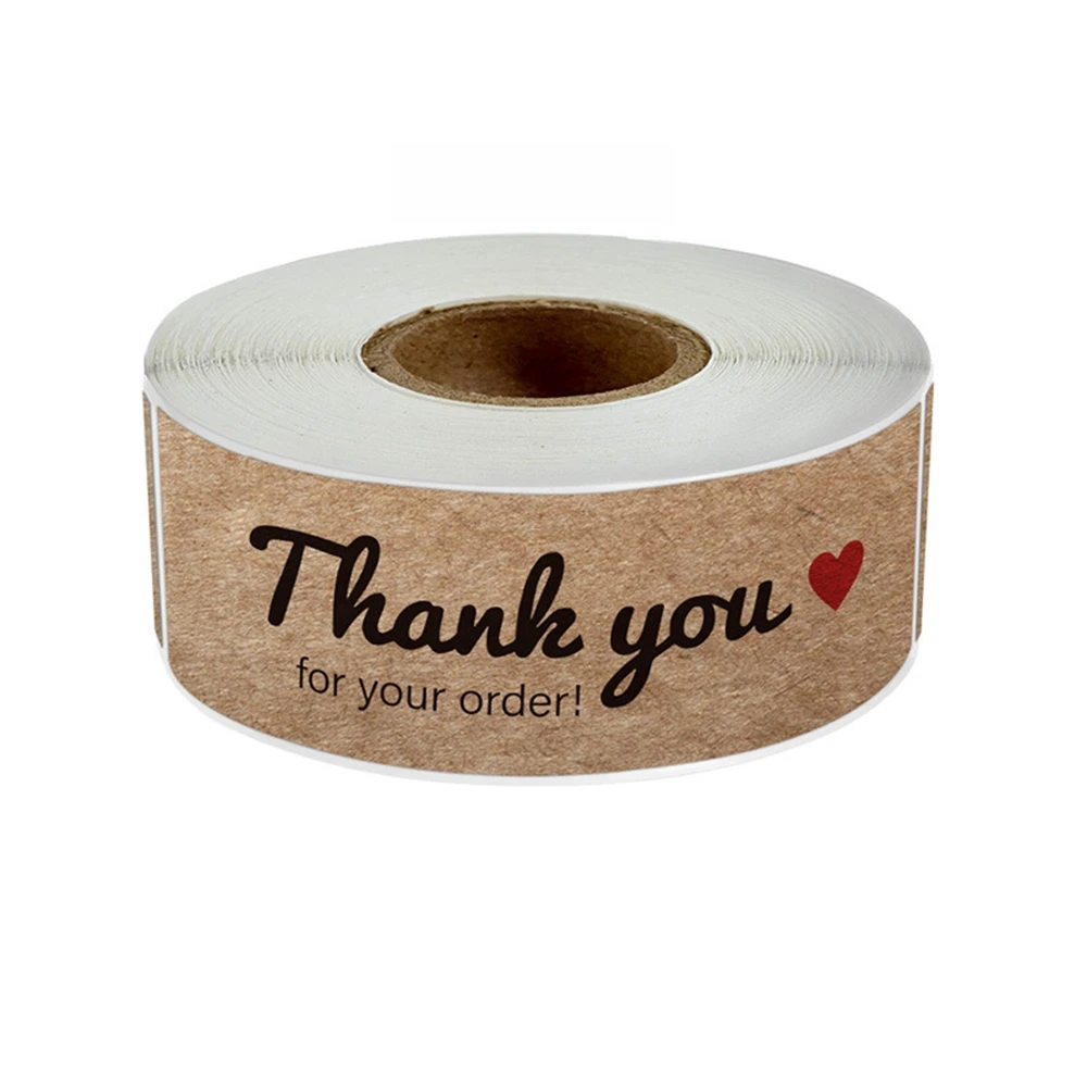 120 Stück „Dankeschön für Ihre Bestellung“-Aufkleber, Kraftpapier-Siegelaufkleber, rechteckige Aufkleber für Shop, Bäckerei, Dankesführer, Geschenke – Detail 5