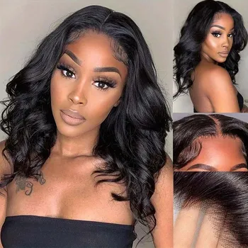 5X5 4X4 Glueless Body Wave Bob Wig HD Lace Frontal Wig Human Hair Natural Wave Wig Short Bob Wig Ready To Wear Pre Cut for Women 1
