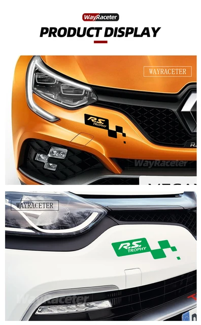 Kit 2 Stickers Latéraux Renault Sport type Trophy-R pour Clio 4 - Pro-RS