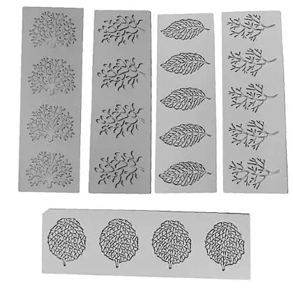 

5PCS leaf flower Resin Clay pendant Molds DIY trilobal Accessories silicone mould chocolates cake decorating candle mold