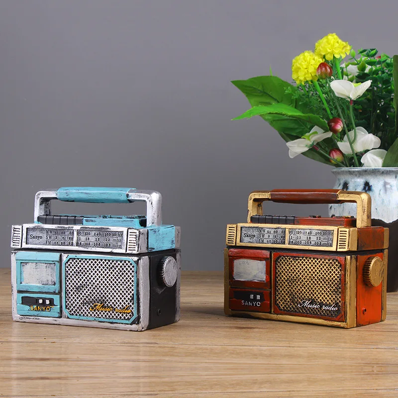 

Portable radio ashtray resin crafts wholesale creative ornaments succulent plant flowerpot creative model